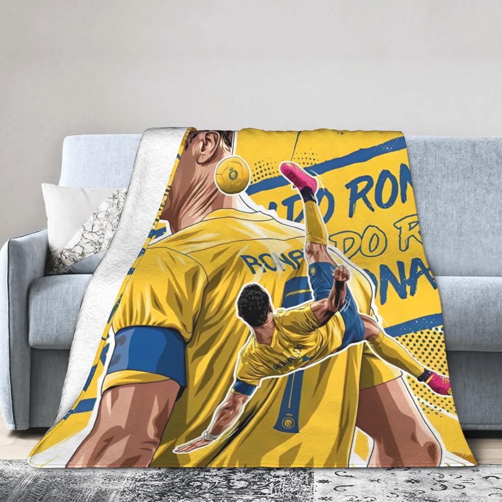 CR7 Blanket Ronaldos Wool Funny Warm Throw Blankets for Home Textile Decor