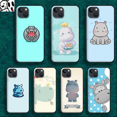Kreslený kryt na telefon Hippo pro iPhone Samsung Galaxy Redmi Xiaomi Oppo OnePlus Note SA 7 8 9 10 11 12 13 14 20 21 22 23 53 54 Pro Max Plus Ultra