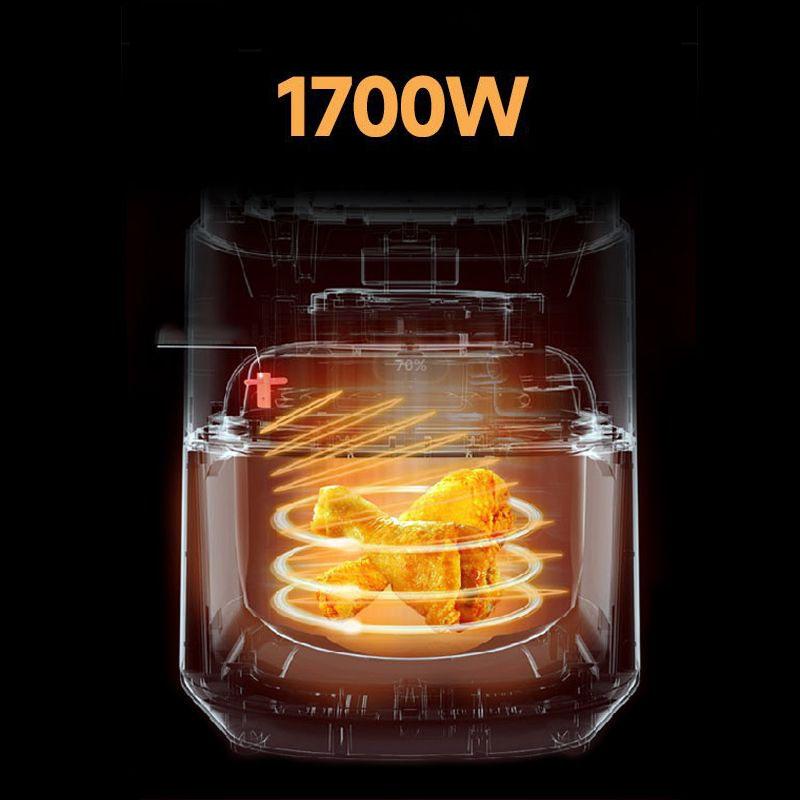 8,8L Velkokapacitní Multifunkční Domácí Horkovzdušná Fritéza Průhledný Inteligentní Dotykový Displej Nerezová Elektrická Fritéza Plně Automatická Horkovzdušná Fritéza