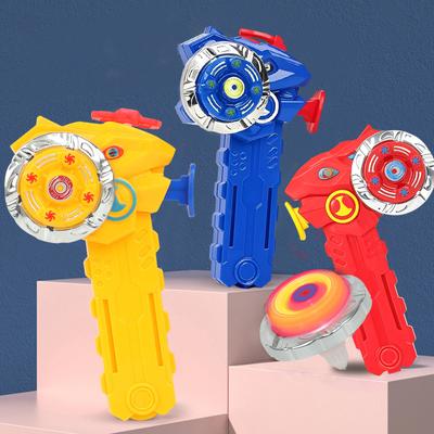 1Pc Drawstring Gyro Luminous Combat Gyroscope Alloy Combination Light Magic Glitter Spinning Top Kids Xmas Birthday Gift