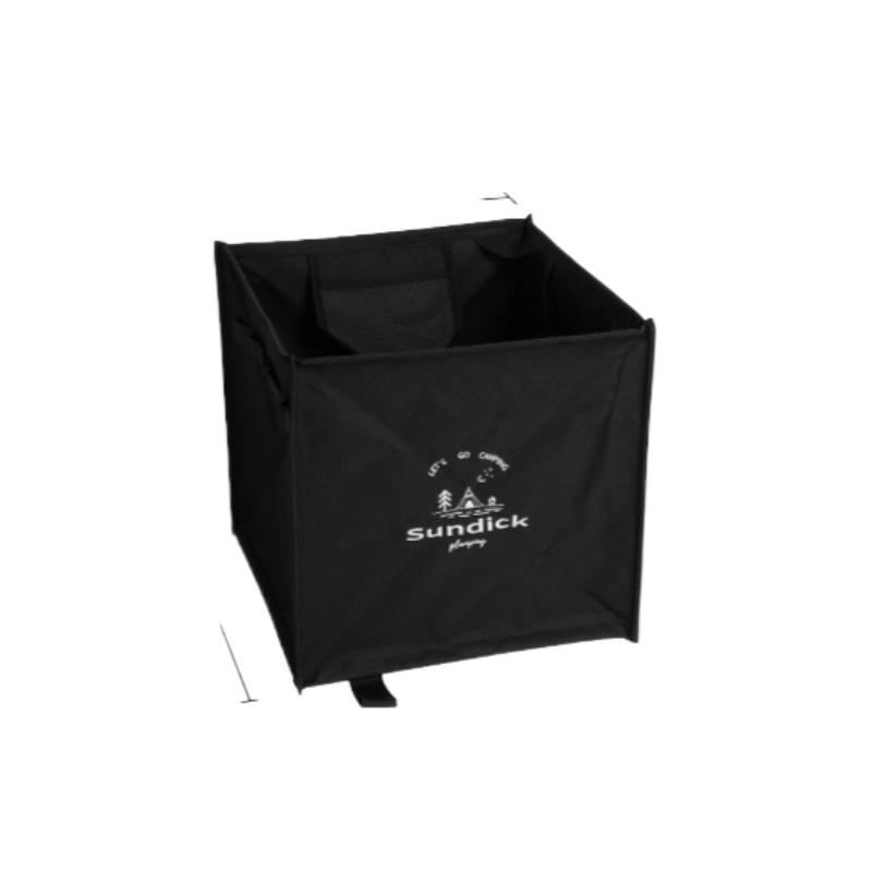 1PC Outdoor Picnic Grocery Bag Folding Triangle Trash Can Portable Rope Storage Basket Camping Large Capacity Trash Can