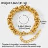 Vintage Stainless Steel Gold Plated Bracelet For Men Women Retro Bold Unisex Chain Bangle Edgy Rebellious Jewelry Gift