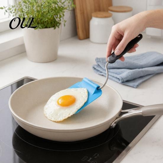 Multifunctional Kitchen Spatula Fried Eggs Spatula, Adjustable Angles Design, Non-Stick Flexible Turner Pancake Flipping Heat Resistant Silicone