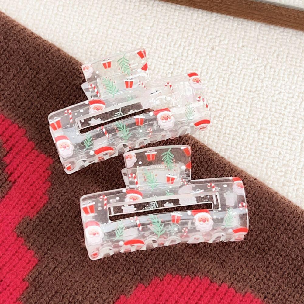 

Cartoon Christmas Hair Claw Clip Creative Floral Hair Claws Festive Adornment