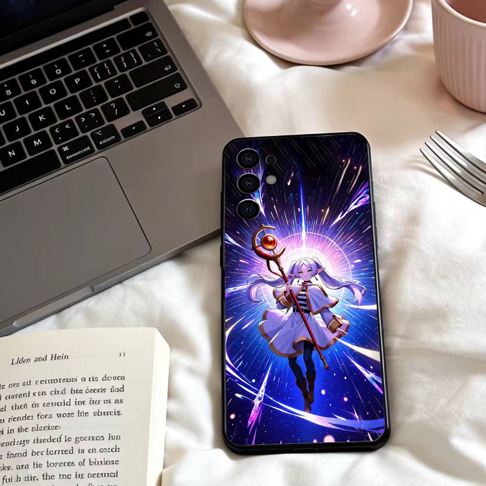 F-Frieren B-Beyond Journey's End Phone Case For Samsung S25,24,23,22,30,21,10,9,Ultra,Plus,Lite,FE,4,5 G Soft Black Case