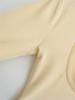 Women's Spicy Girl Deep U-Neck Sexy T-Shirt: Summer Slim-Fit, Elastic Mid-Sleeve, Pure Desire Top