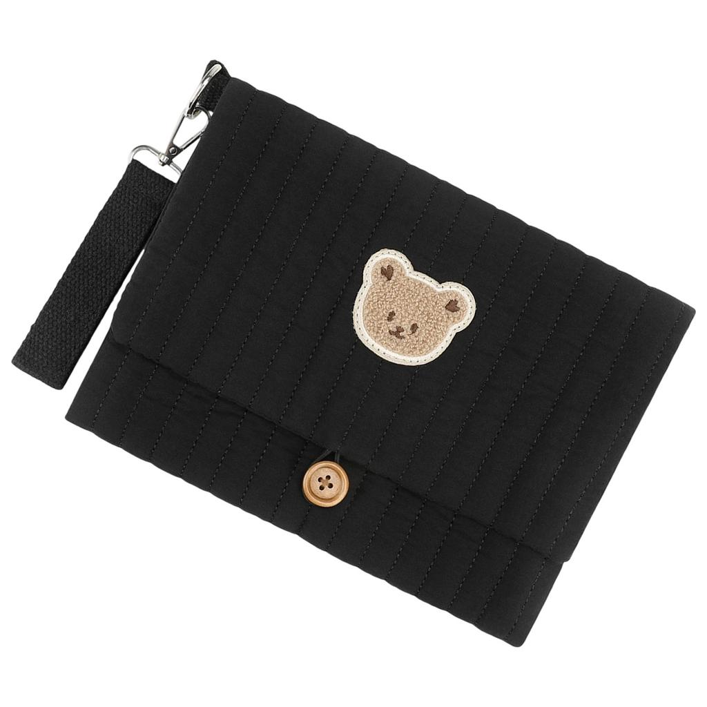 Multifunctional Baby Travel Diaper Bag Easy Attachable To Strollers Compact Foldable Design With Bear Embroidery