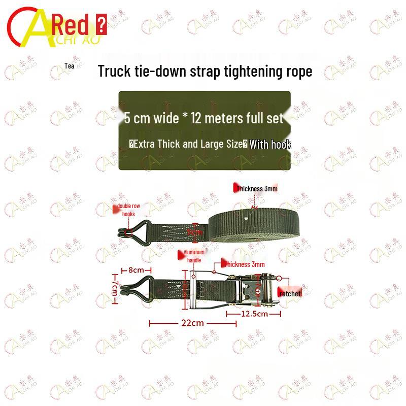 Heavy-Duty Ratchet Tie-Down Cargo Strap