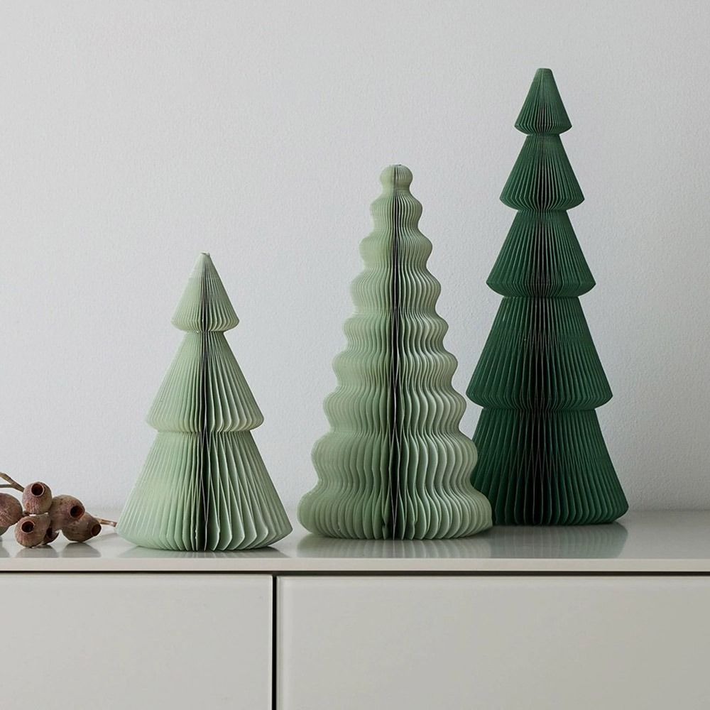 15/20/25/30cm Origami Weihnachtsbaum Schmuck Szene Requisiten Atmosphäre Dekoration Mini Weihnachtsbaum Weihnachtsmann