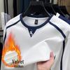 Embroidered Pony Logo Men's Sweatshirt: Fleece-Lined Cotton Blend for 2025 Autumn/Winter Fashion