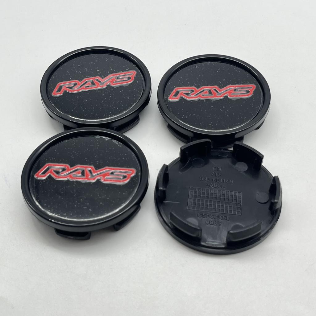 4pcs/Set High-Quality New 58mm K58mm For RAYS Emblem Logo Car Wheel Center Hub Caps Auto Replaces Styling Decoration Accessories