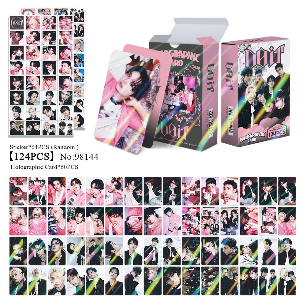 Skzoo Latest Year Gifts In Stock Holographic Small Cards 124 Pieces Do It Album Double-Sided Lomo Cards Celebrity