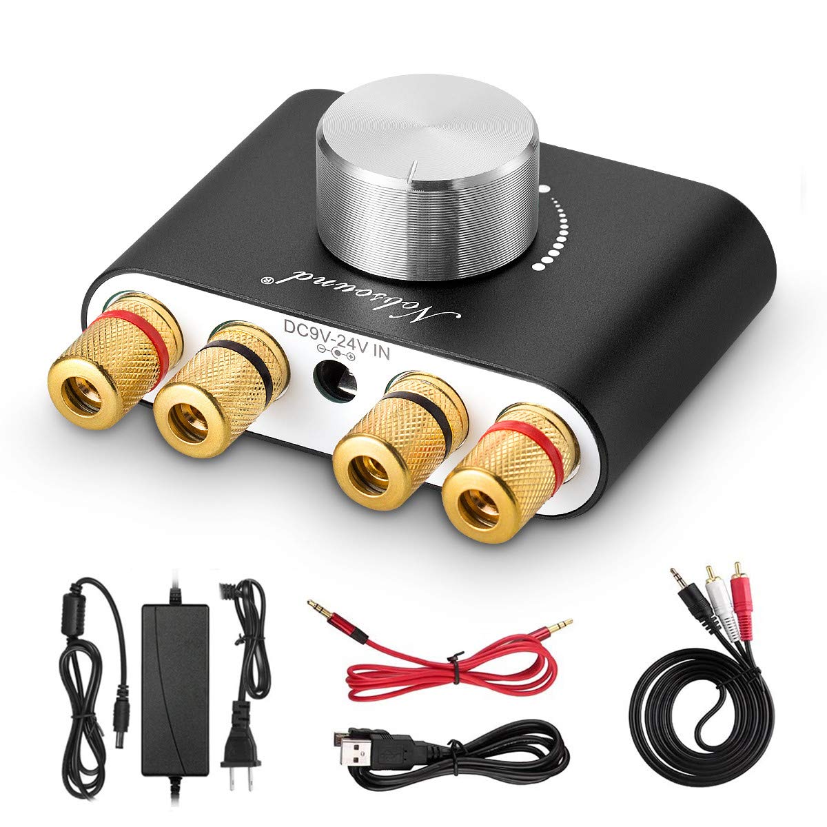 

Nobsound NS-01G Pro Bluetooth 5.0 100W HiFi Power Amplifier for Speakers, Audio Adapter with DC19V Power Adapter (Black)