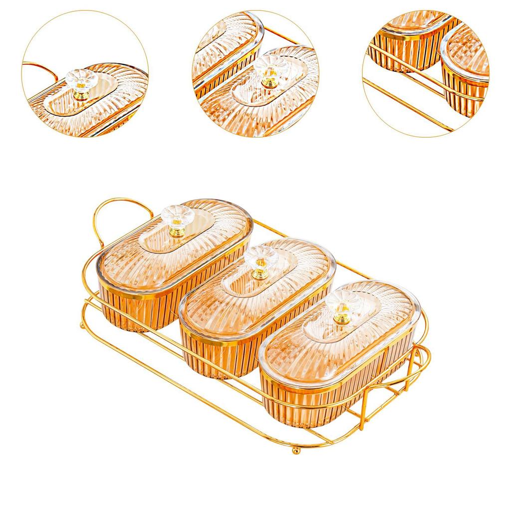 Dry Fruit Tray with Lid with Tray Wedding Nuts Plate Food Storage Container for Holiday Dining Room Kitchen Wedding Dried Fruit