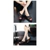 Damenmode Keilabsatz Sandalen - Offene Zehen Dicksohlige Schuhe mit Atmungsaktivem PVC-Material, Bequem für Sommer Freizeitkleidung, Riemchensandalen