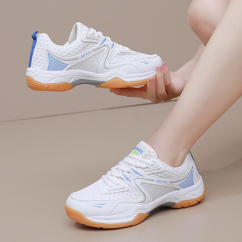 Unisex Badminton Shoes Men Women Lightweight Breathable Training Sneakers With Non-Slip Rubber Sole