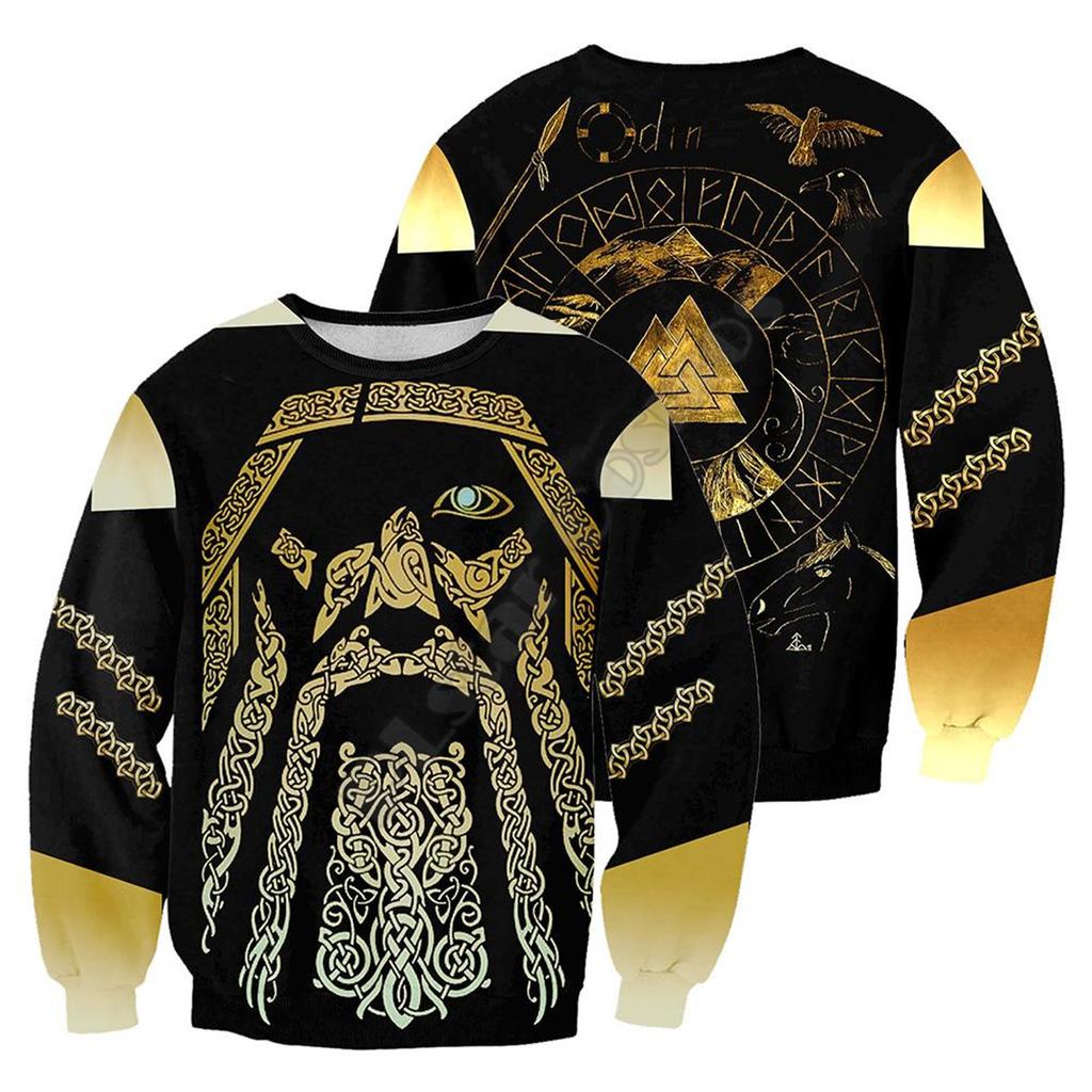 Men's Sweatshirt Tattoo 3D Digital Printed Top Printed Round Neck Sweatshirt Men