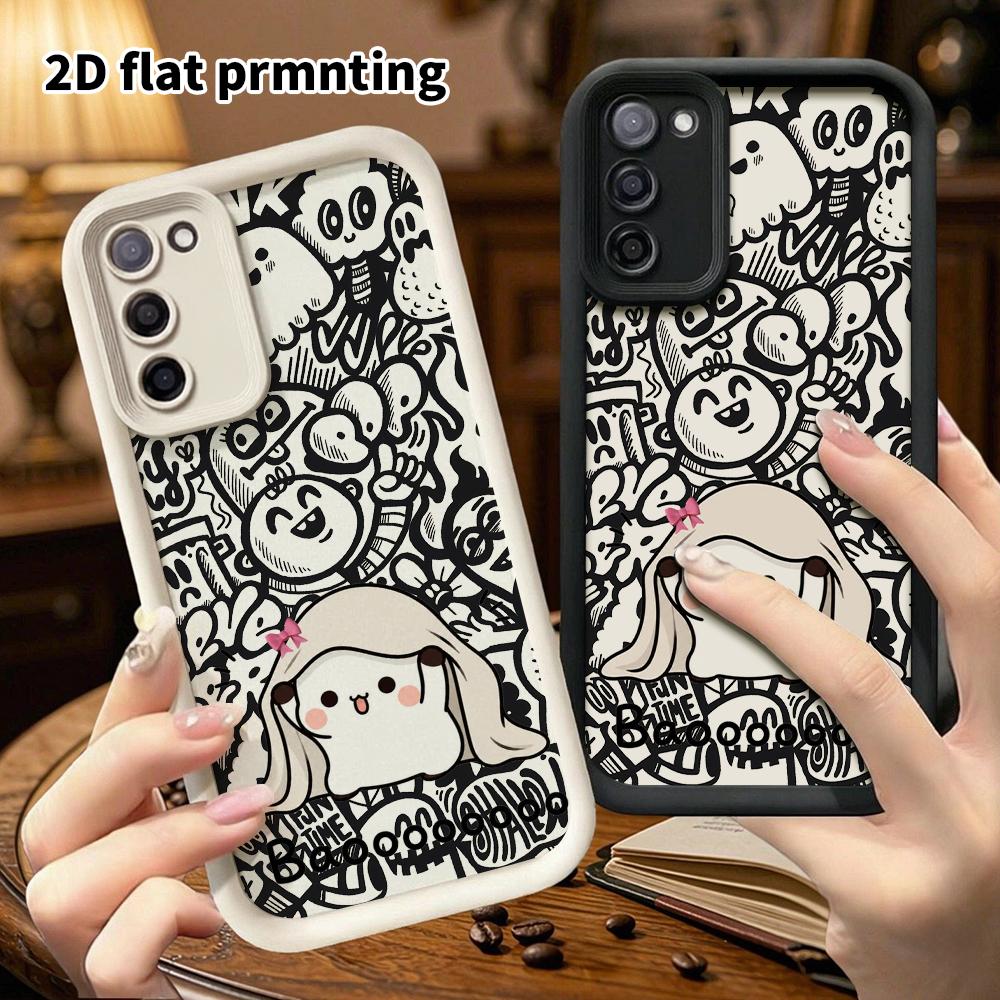 Phone Case: 2D Flat Samsung Galaxy A34 A35 M05 M06 S20 S22 S21 FE Plus 5G Protective Case, Wearing a Veil, Christmas and Halloween Gift