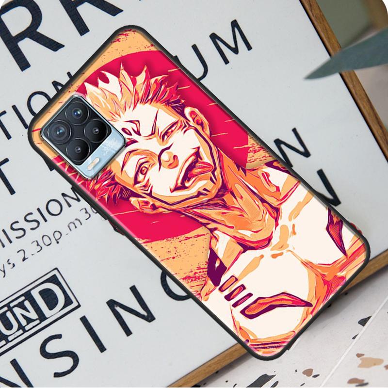Husă din spate Anime Jujutsu Kaisen Ryomen Sukuna pentru Realme 8i 8 Pro GT Neo 2 Master C15 C21 Coque pentru OnePlus 8T 9R Nord2 9 Pro