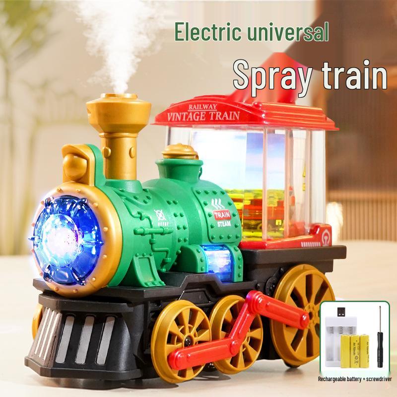 

Многофункциональный электрический игрушечный поезд: Огни, Музыка, Пар, Автодром и Развивающая головоломка