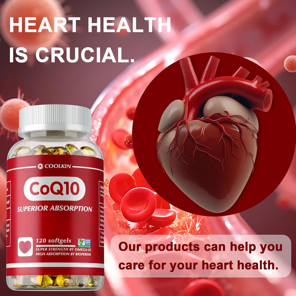 Coolkin - Coenzyme Q10 Capsules - Heart Health - Antioxidant