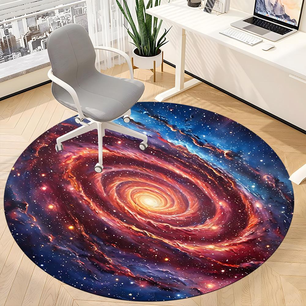 1pc Galaxy Chair Carpet for Office, Non slip, Soft and Durable Office Rug