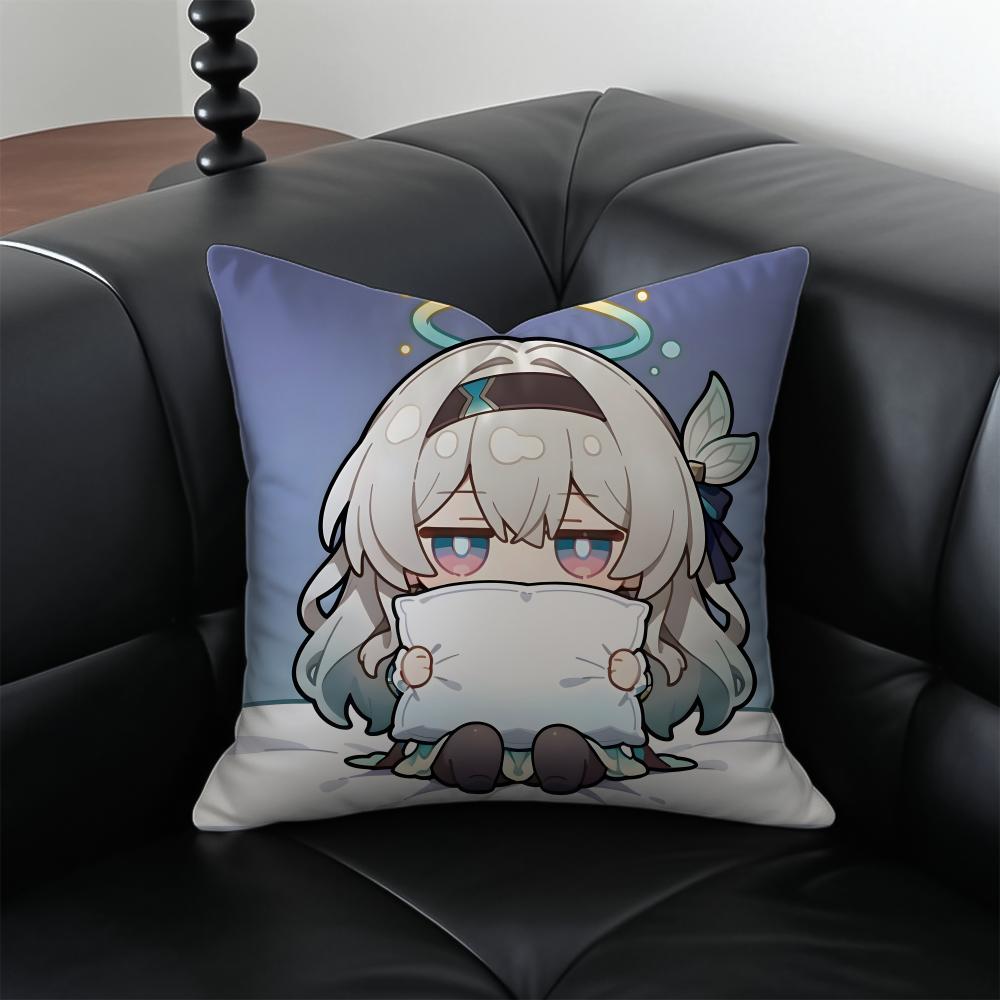 FFirefly HHonkai Star Rail Cushion Cover Pillow Case Antidustmite Invisible zipper silky plush cushion