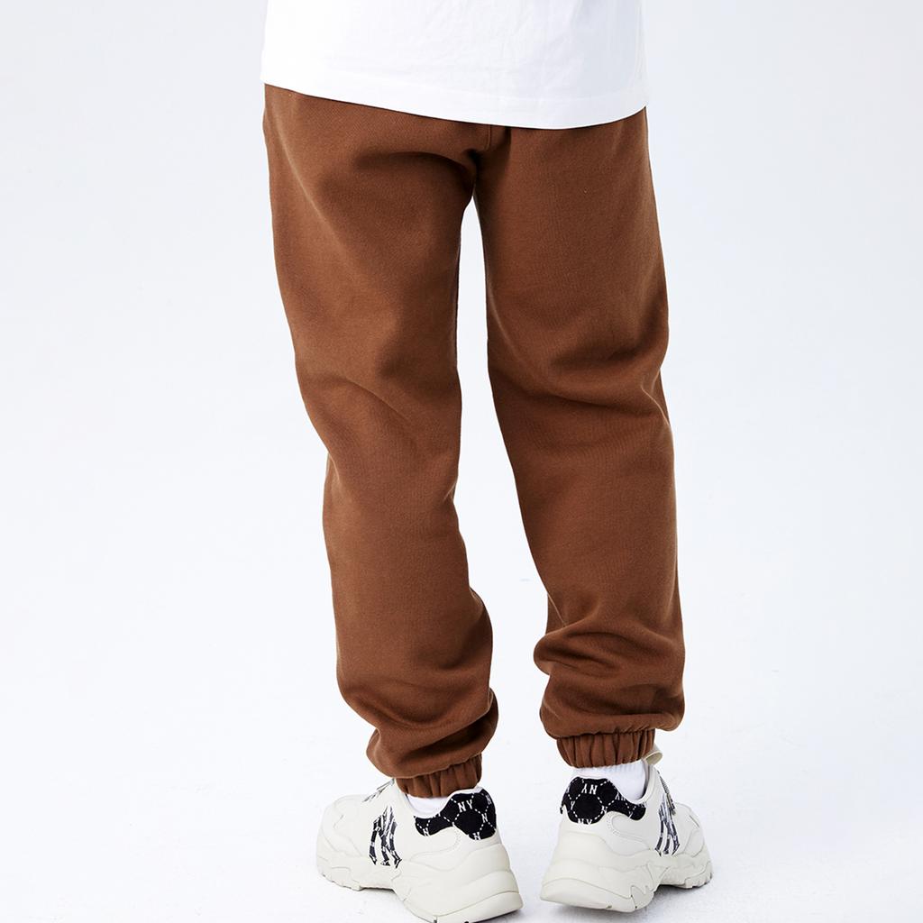 New MLB Base Logo Knitted Sweatpants Unisex Brown 3APT00216-43BRS