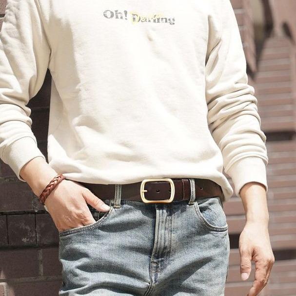 Paul Genuine Leather Men's Belt - Pin Buckle Casual Waistband for Middle-Aged and Young Business, Versatile and Fashionable.