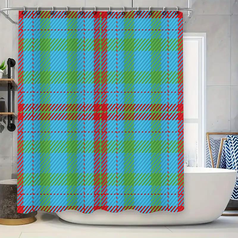 

Bathroom Shower Curtain Printed Waterproof Fabric Polyester Red Green Blue Plaid Pattern Home Decor Item Number: 1234567890 W60H190(CM)-1 Pcs