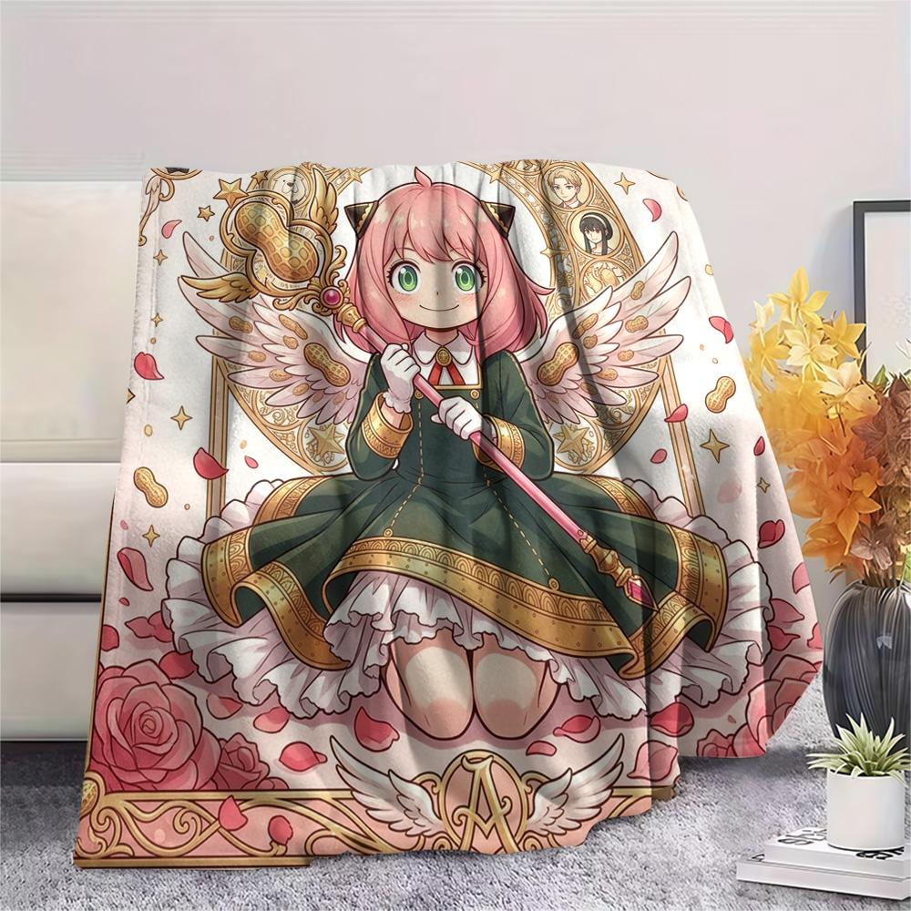 Anya Forger Print Flannel Blanket, Ultra Soft High Quality All Seasons Warm Throw, Home Decor Cozy Blanket, Perfect Christmas Gift