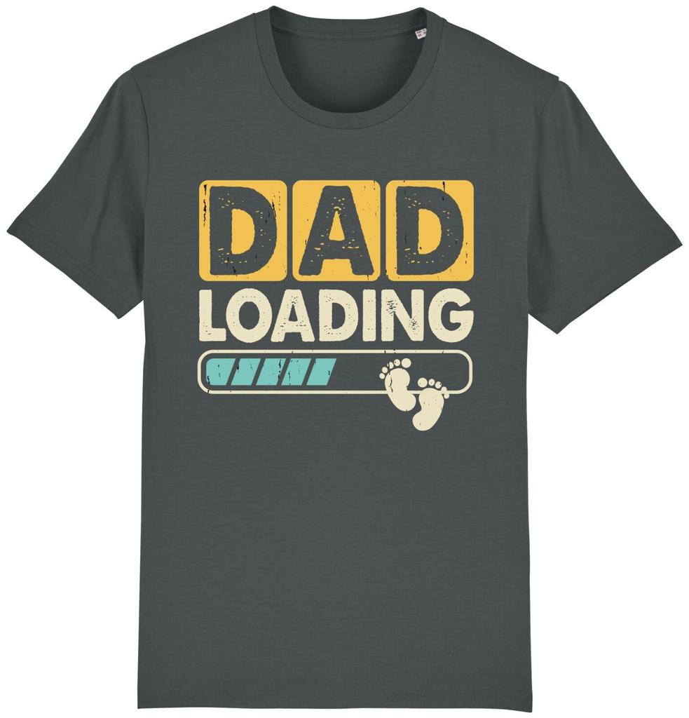 Unisexs Summer Fashion Casual Shortsleeved Shirt Dad Loading Tshirt Funny New Parent Dad To Be Baby Novelty Gender Reveal