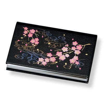 Mitani Yamanaka Lacquerware Storage Case, Black, 9.5cm, Sakura Design, Card Case, M17231-7
