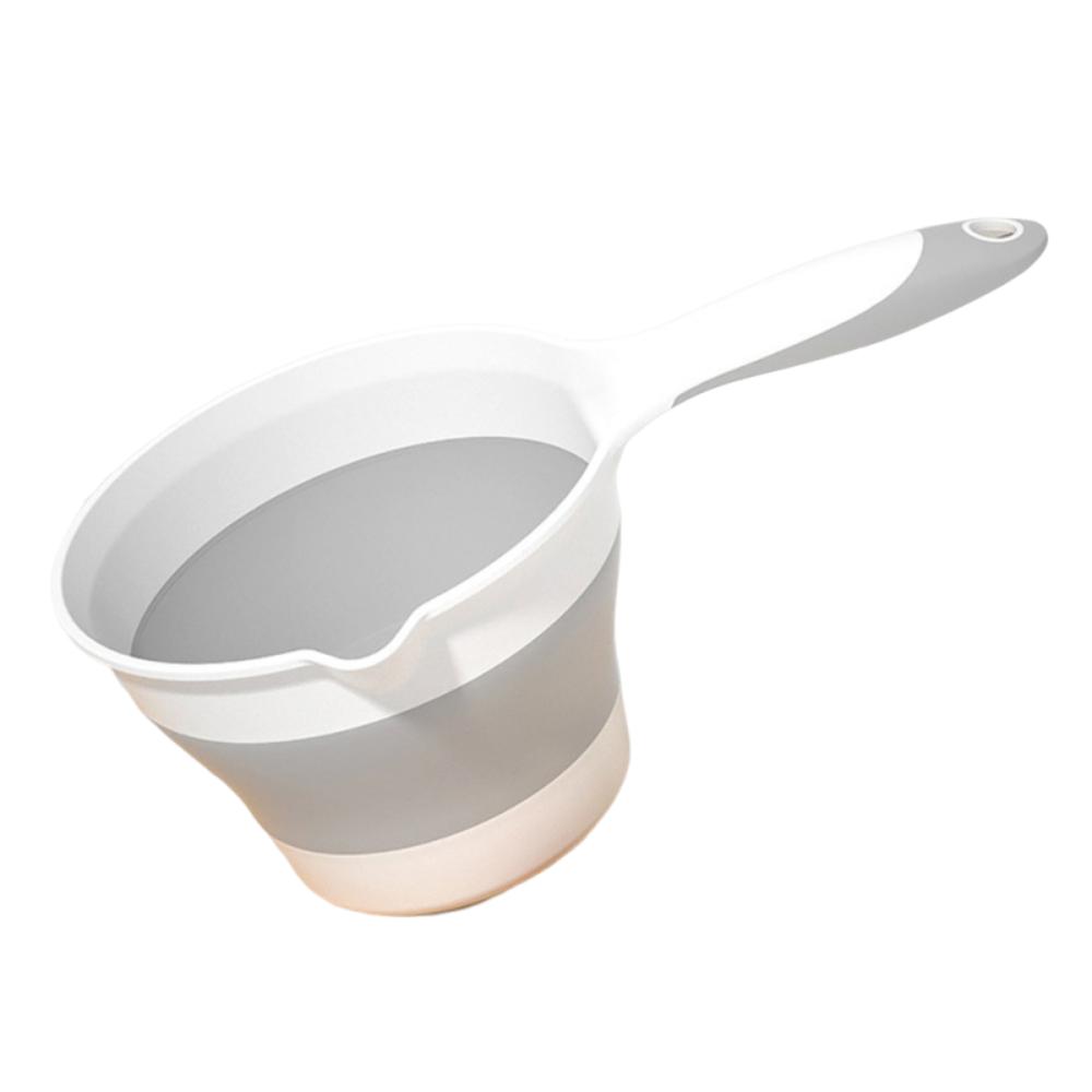 Long Handle Folding Water Scoop Suspensible Fruit Washing Scoop Convenient Water Dipper  Household