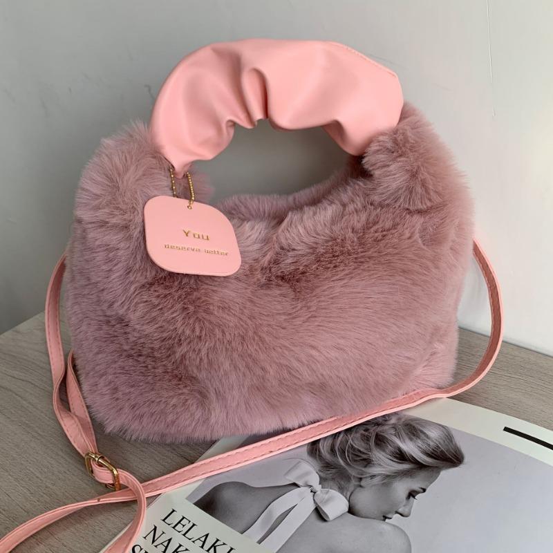 

Premium sense portable plush bag autumn new women s bag versatile messenger bag niche women s handbag 20*13*10