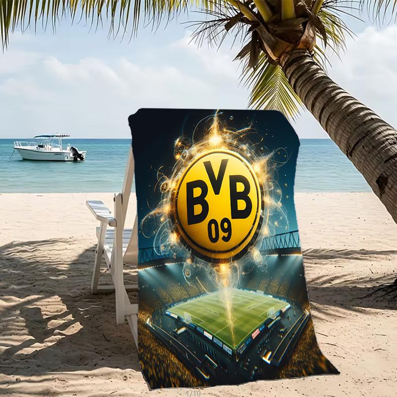 Beach Towel with Borussia Dortmund Pattern - Soft,absorbent,machine Washable Lightweight&Modern,swimming,Travel Essentials