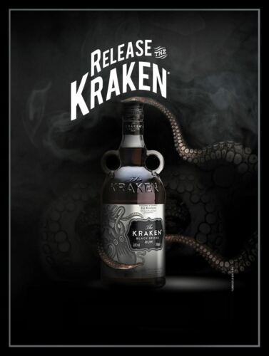 

Kraken Spiced Rum Retro Vintage Aluminium Sign BarPubClub AlcoholAluminum 20x30cm（7.8x11.8inch）
