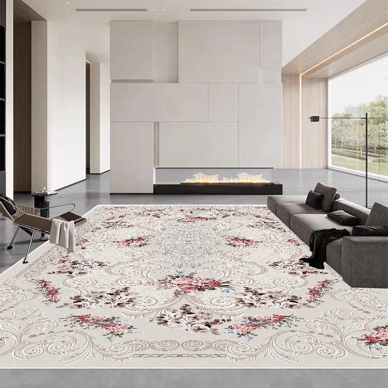 European Style Big Living Room Carpets Home Decoration Luxury Bedroom Rug Lounge Non-slip Room Decoration Home Mats Customizable