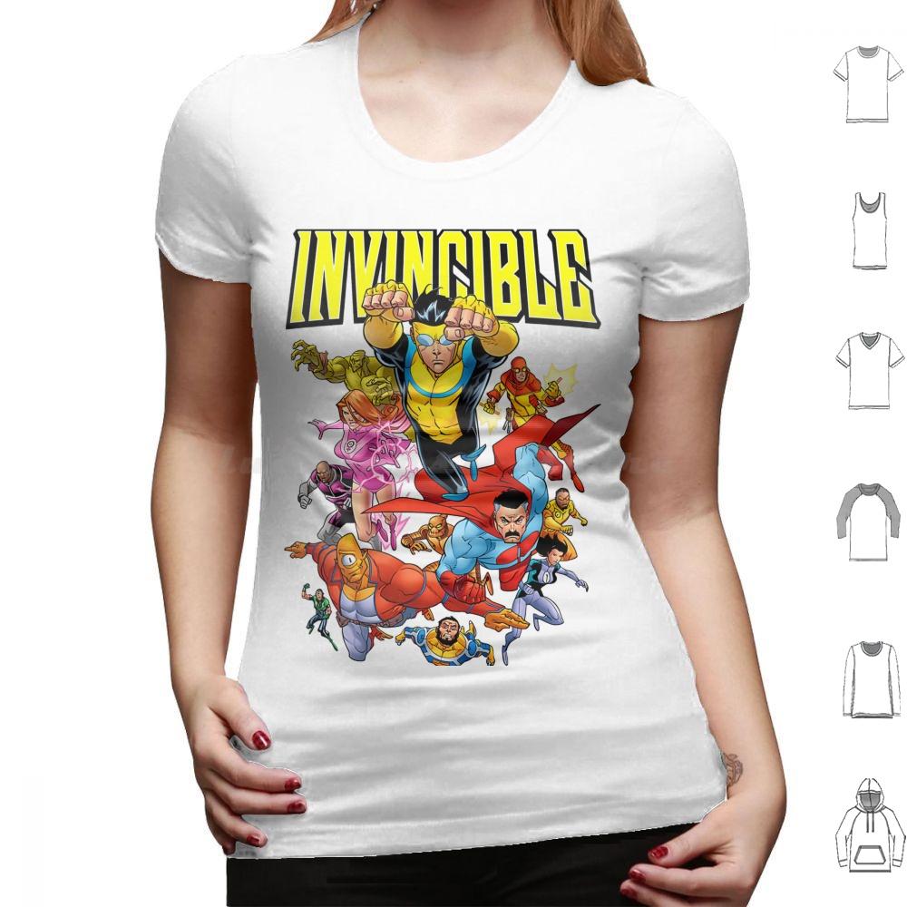 Invincible Invincible Cartoon T Shirt Cotton Men Women DIY Print Invincible Comics Anime Manga Invincible Comic Superhero Omni