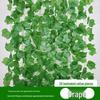 Rattan Pothos Artificial Leaf Vine for Indoor AC and Water Pipe Decoration