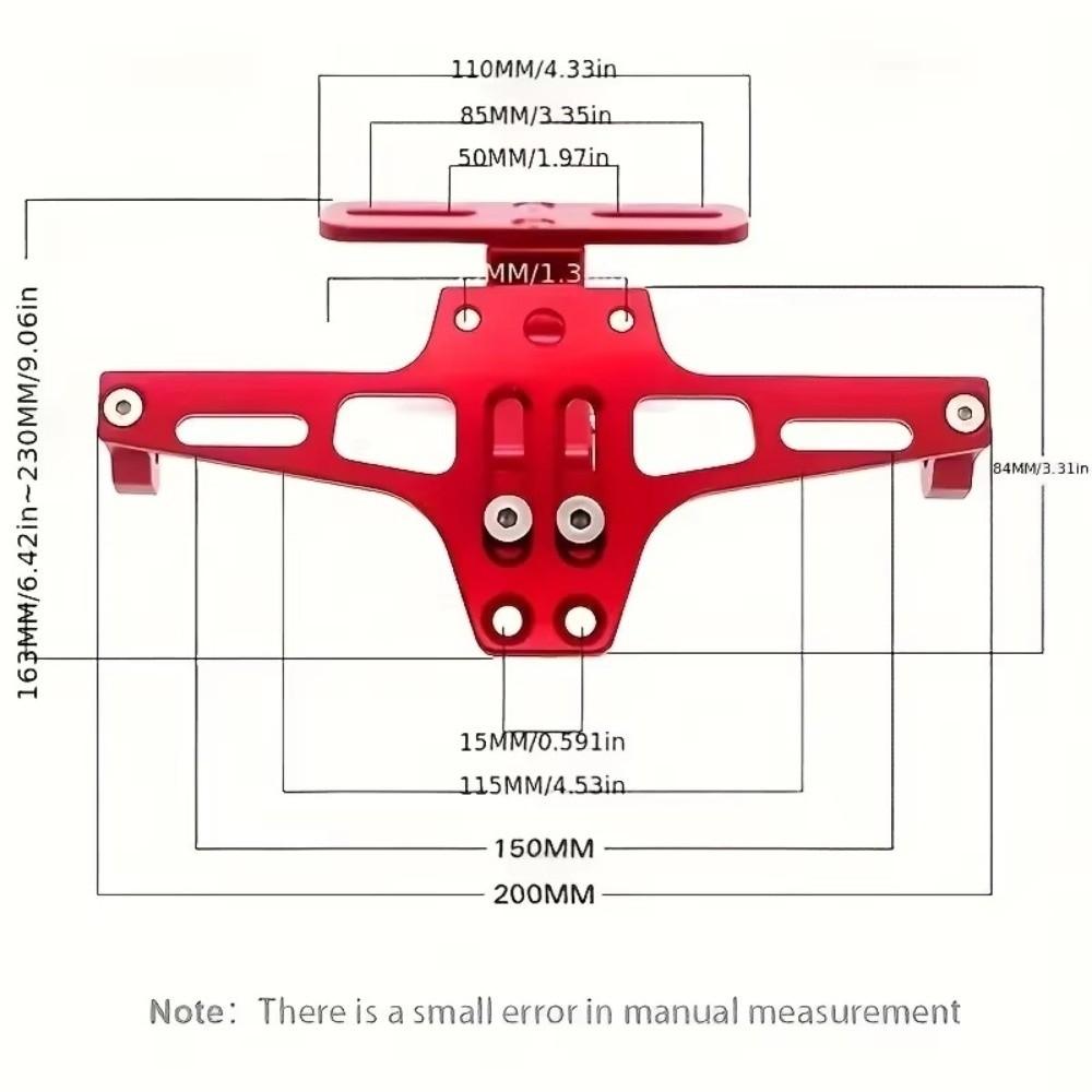 Adjustable License Plate Bracket Aluminum Zinc Zinc Alloy Turn Signal LED Lamp Holder Motorbike Parts