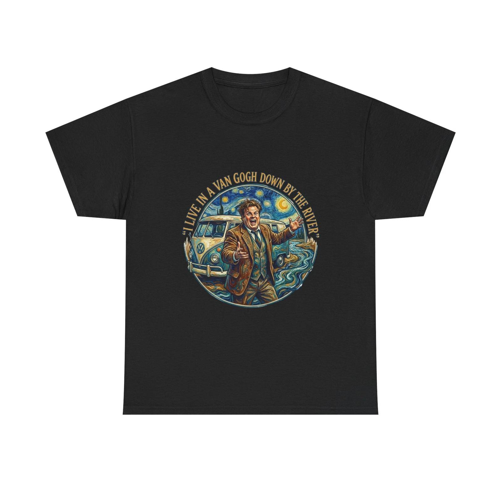 I Like Van Gogh Down by the Lake T-Shirt | Van Gogh Style Art Tee M