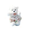 Soft Plush Bear Figurine With Blossom Pattern For Girls Gift And Decor