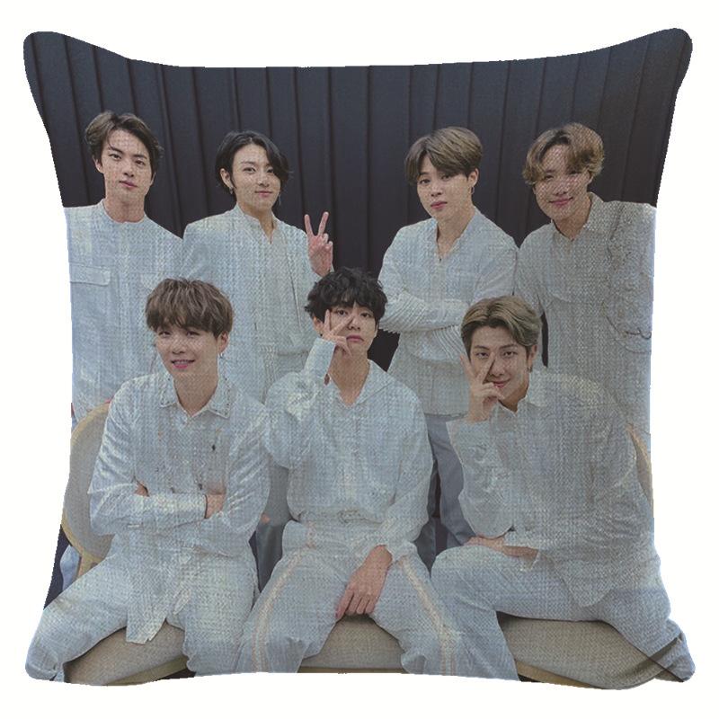BTS Presente para Fã Capa de Almofada Decorativa para Sofá