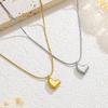 Stainless Steel Love Heart Pendant Necklace For Women Fashion Ladies Gold Color Clavicle Chain High Quality Jewelry Gifts New In