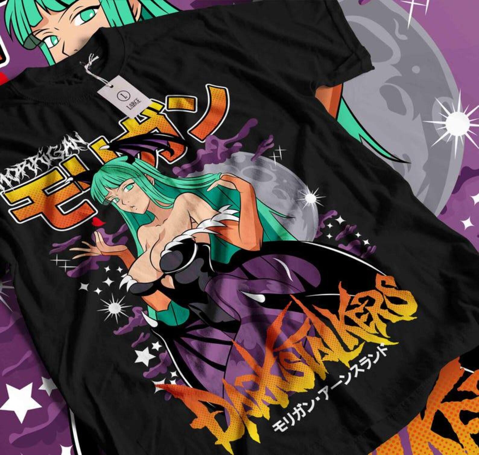 Daarkstalkers Revenge Vampire Morrigan Retro Anime Gaming Waifu T-Shirt S