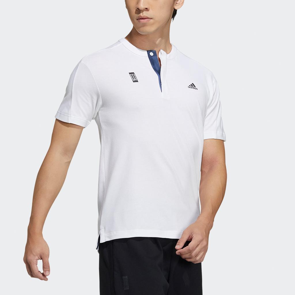 adidas Wj T Henly Sports Casual Short Sleeve White Men's GP1827