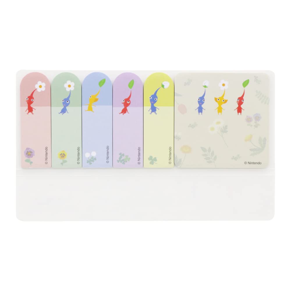Sunstar Stationery Pikmin Sticky A S2837595 Notes, Slim, Pattern,