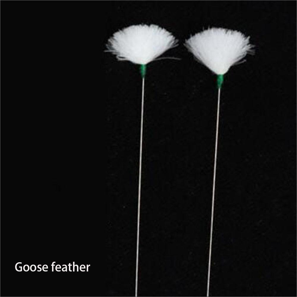 10PCS Goose Feather Earpick Wax Remover Silver Needle Curette Adult Ear Dig Tools Spoon Cleaner Stick Health Care Ear Pick Tools