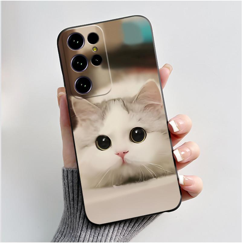 Custodia Per Oukitel C61/C61 Pro/C61 GT Custodia Estetica Gatto Carino Cartone Animato Nero Morbido Silicone Cover Posteriore Antiurto TPU Custodia per Telefono